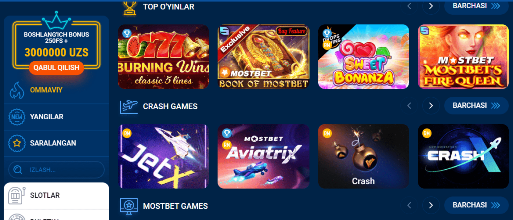 Mostbet Casino-dagi mashhur slotlar Mostbet Casino-dagi mashhur slotlar